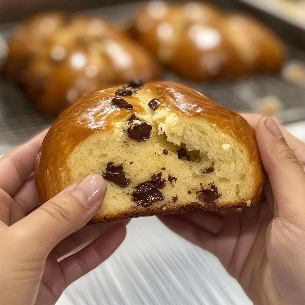 Brioche au chocolat moelleuse et gourmande, idéale pour le goûter.