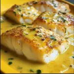 Cabillaud au four à la moutarde et crème citronnée