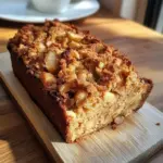 Cake with apples, oats, and almonds