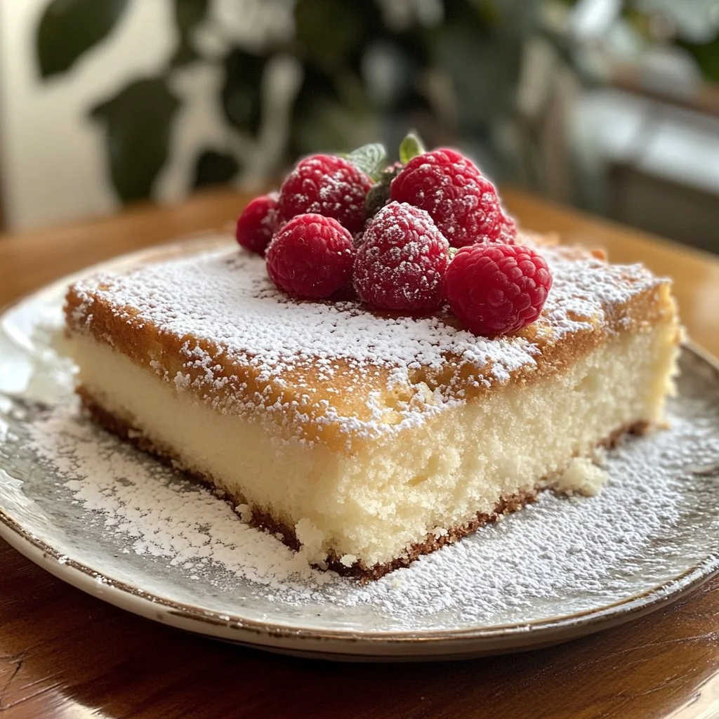 Gâteau au yaourt moelleux et savoureux sur une assiette