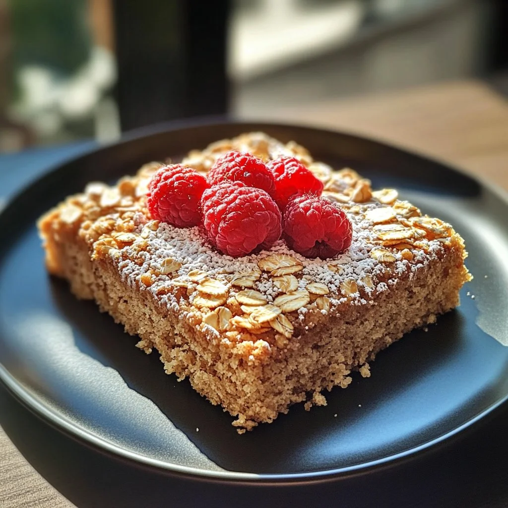 Gâteau Flocon d'Avoine pour un petit déjeuner équilibré et savoureux.
