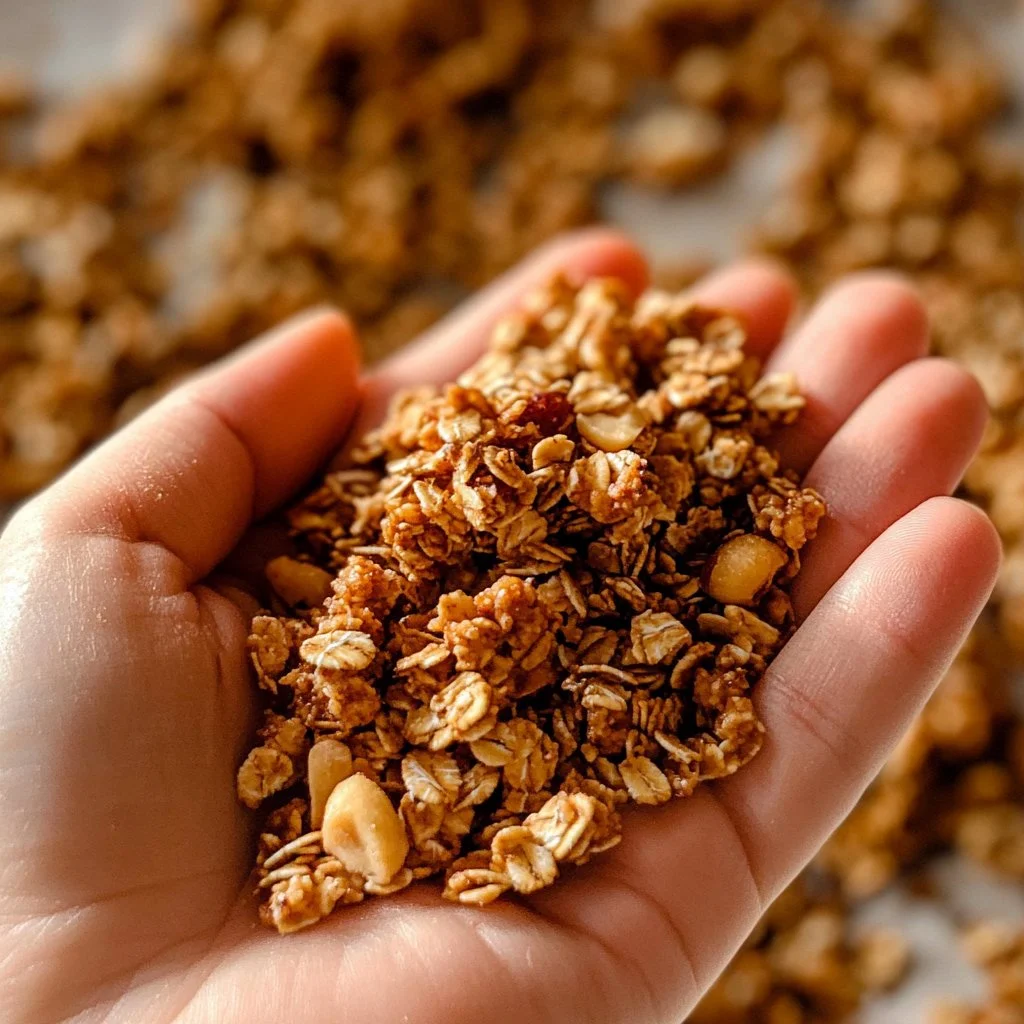 Granola délicieux avec amandes et thé chaï pour petit déjeuner énergétique.