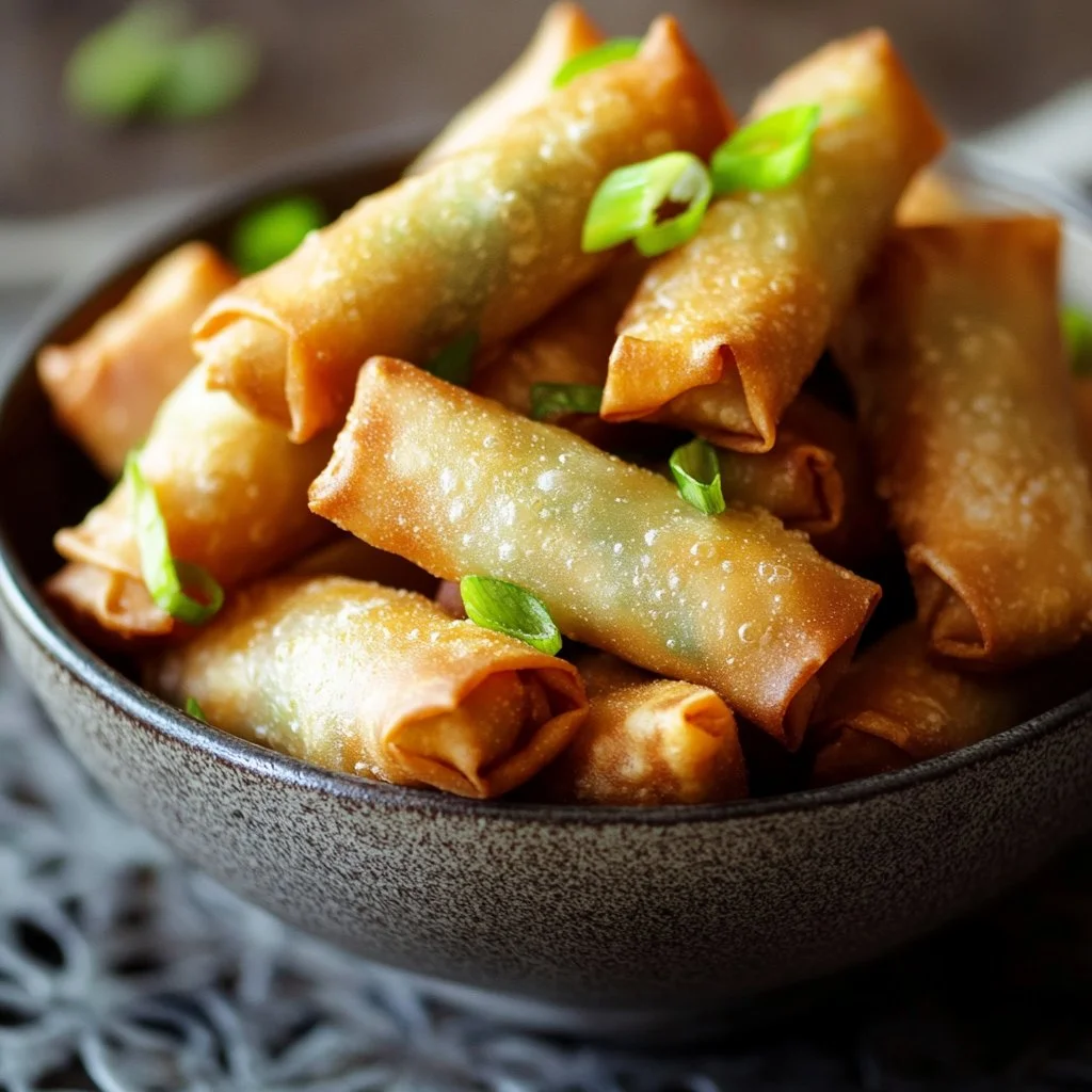 Nems croustillants à la viande hachée prêts à être dégustés