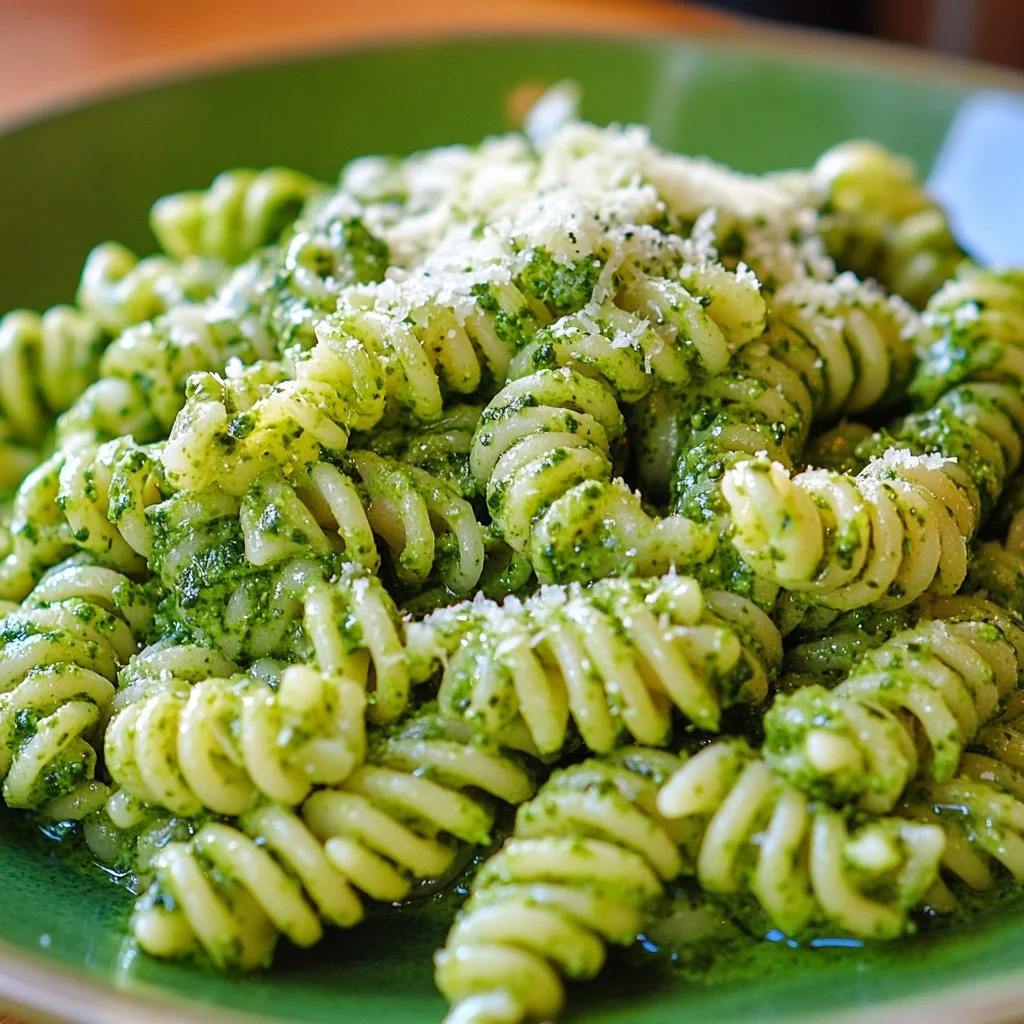 Pasta au Pesto facile avec des ingrédients frais et savoureux