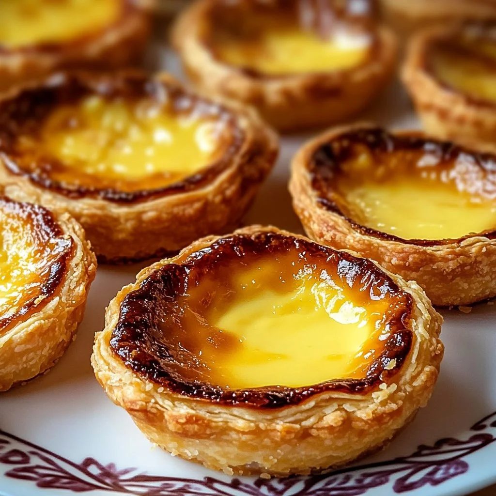 Pastel de Nata, délicieuse tartelette portugaise, prête à déguster.