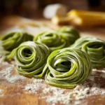 Pâtes maison aux épinards