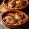 Recette de Poulet Basquaise à l'Ancienne avec tomates, poivrons et épices