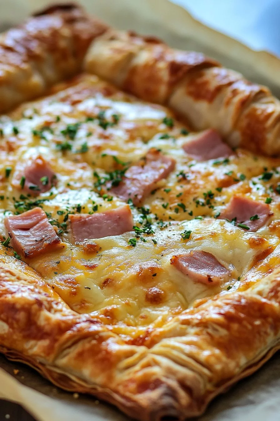 Galette jambon fromage