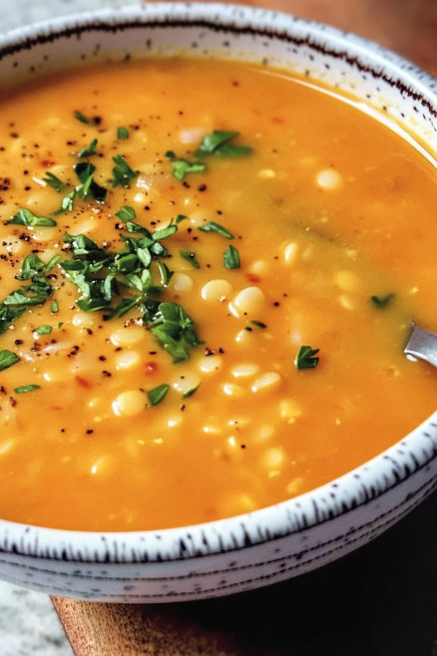 Soupe de lentilles rouges