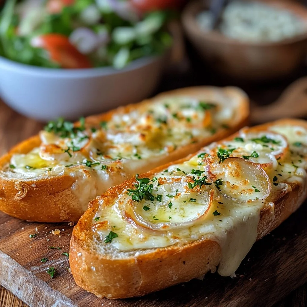 Recette délicieuse avec une baguette croustillante et savoureuse.