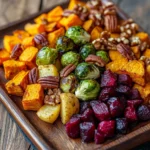 Salade de légumes d'hiver avec courge butternut rôtie