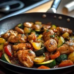 Sauté de poulet aux courgettes