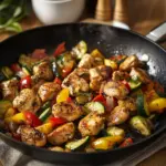 Sauté de poulet aux courgettes