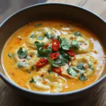 Soupe de Curry Thaï avec Dumplings au Coco