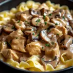 Stroganoff de poulet aux champignons
