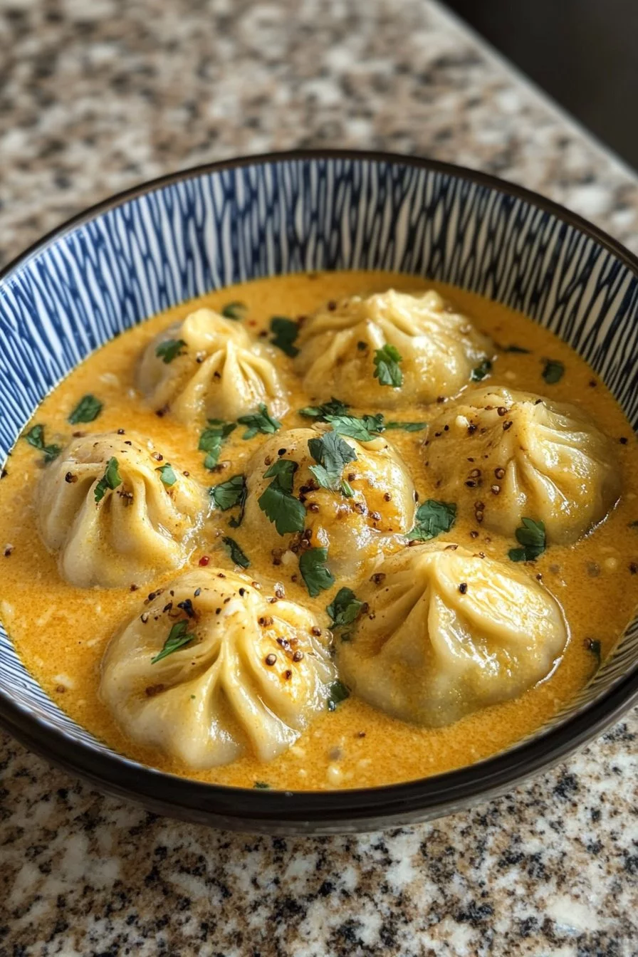 Soupe de curry au coco et dumplings
