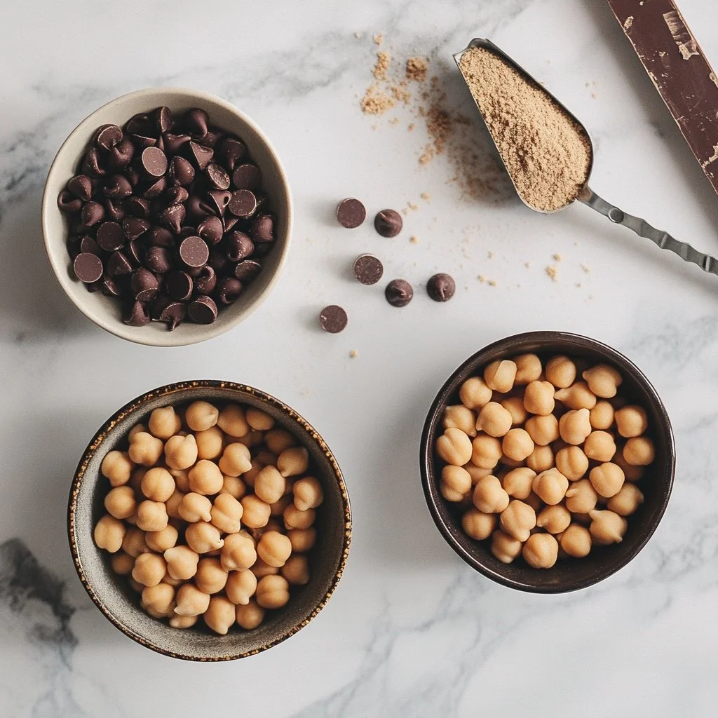 Truffes de pois chiches faites maison sur une assiette