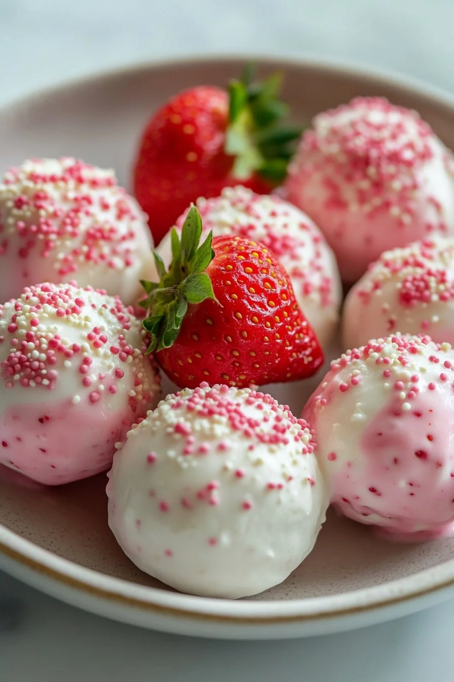 Bouchées de yaourt aux fraises