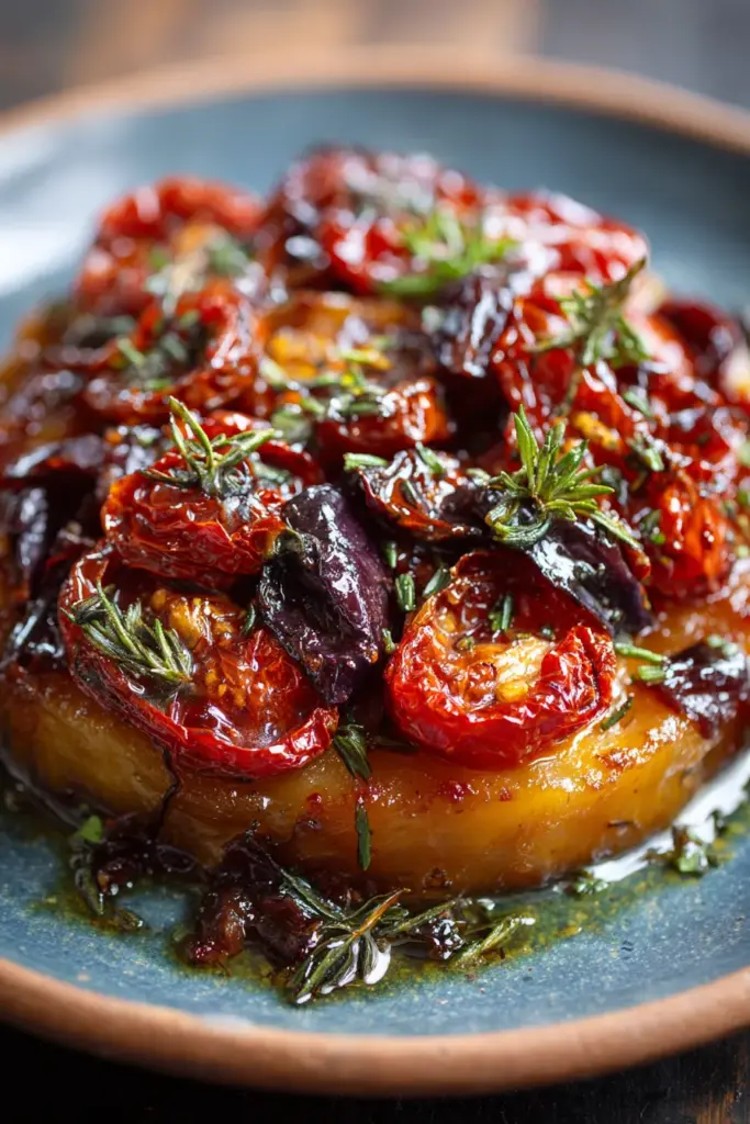 Quiches et Tartes Salées : L'Élégance Rustique de la Cuisine Française 14 Aubergine tatin