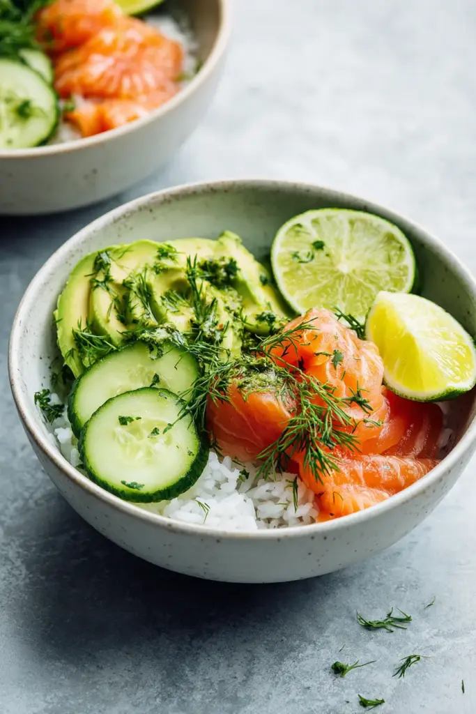 Salades & Bowls : L'Art des Repas Frais et Équilibrés 10 Bol de poisson frais