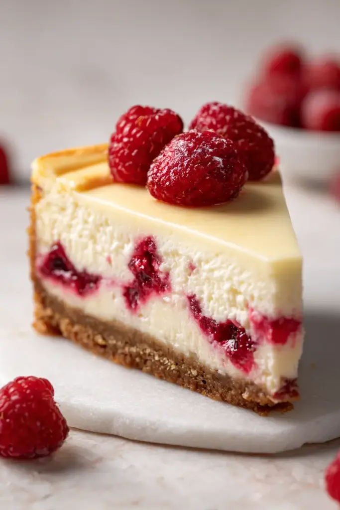 L'Art du Cheesecake Maison : Découvrez Tous les Secrets 15 Chocolat blanc framboise