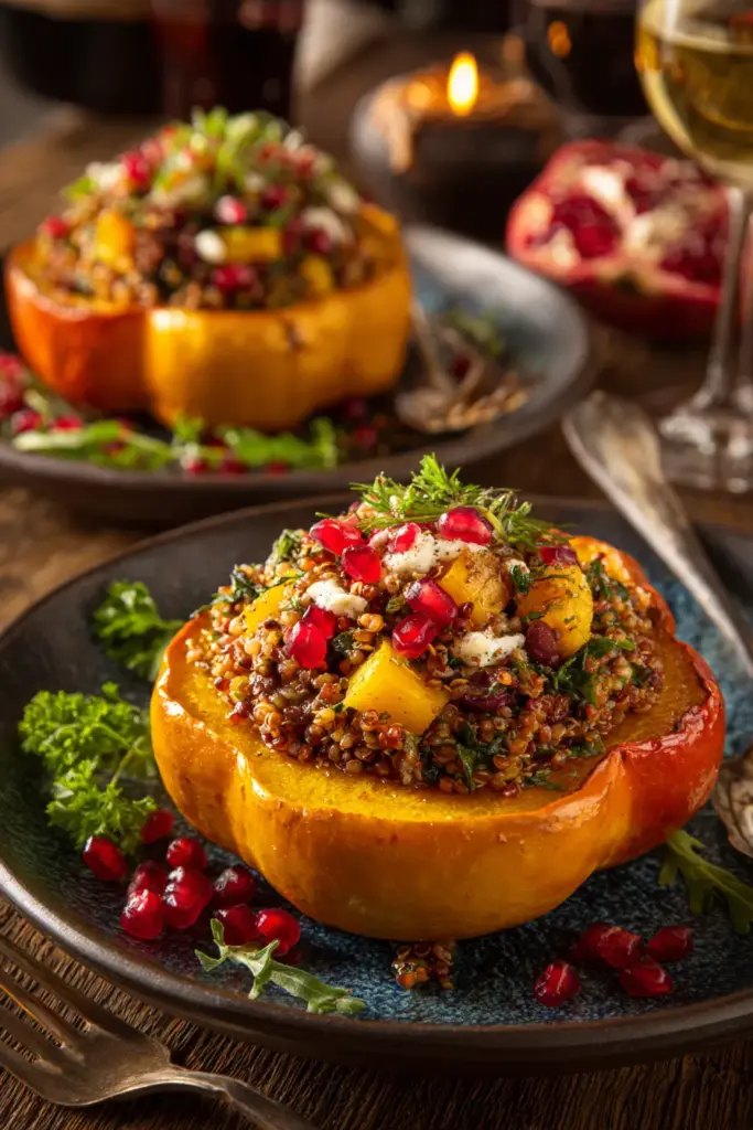 Légumes Rôtis et Recettes Végétariennes : Transformez Votre Cuisine d'Automne 8 Courge Farcie Gourmande