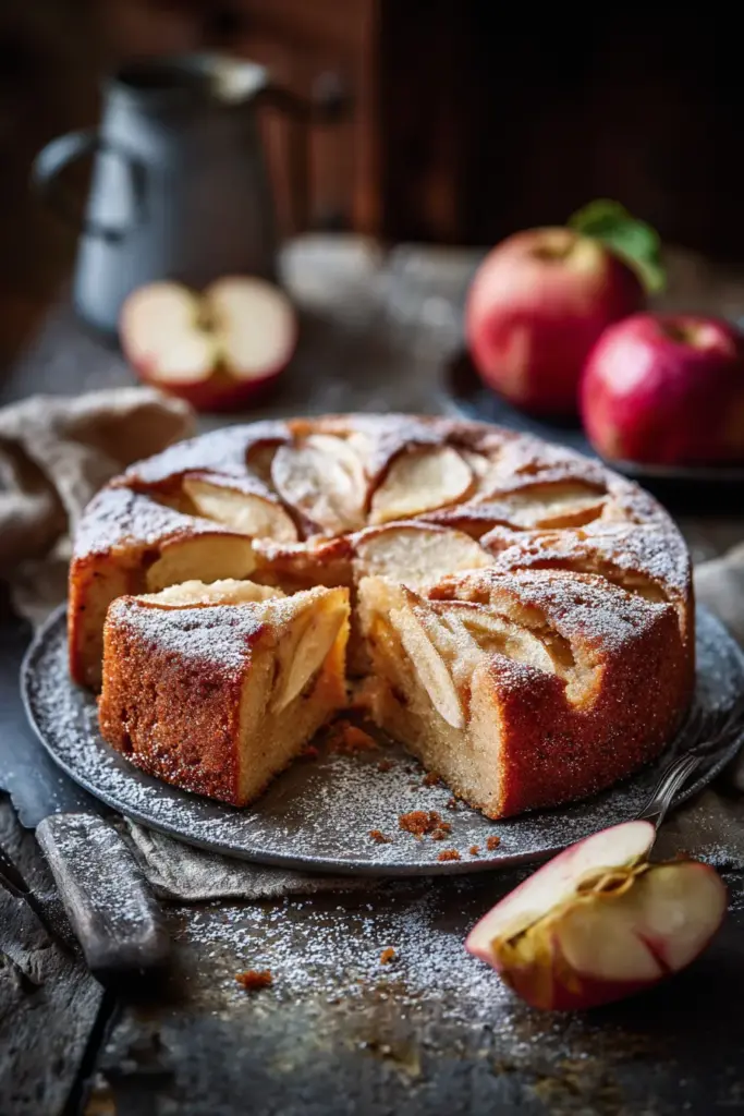 L'Art des Tartes et Desserts aux Pommes : Un Voyage Gourmand à Travers les Saveurs d'Automne 18 Gâteau moelleux aux pommes