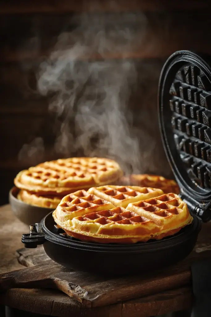 40+ Recettes de Crêpes, Pancakes & Gaufres — Sucrées, Salées, Faciles & Ultra Moelleuses ! 19 Gaufres dorées croustillantes
