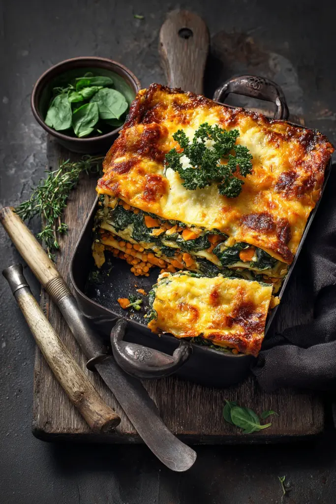 Lasagnes et Gratins : L'Art Réconfortant des Plats au Four 11 Lasagnes végétariennes protéinées
