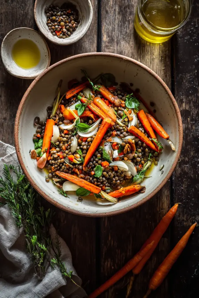 Salades & Bowls : L'Art des Repas Frais et Équilibrés 18 Salade de lentilles du quotidien