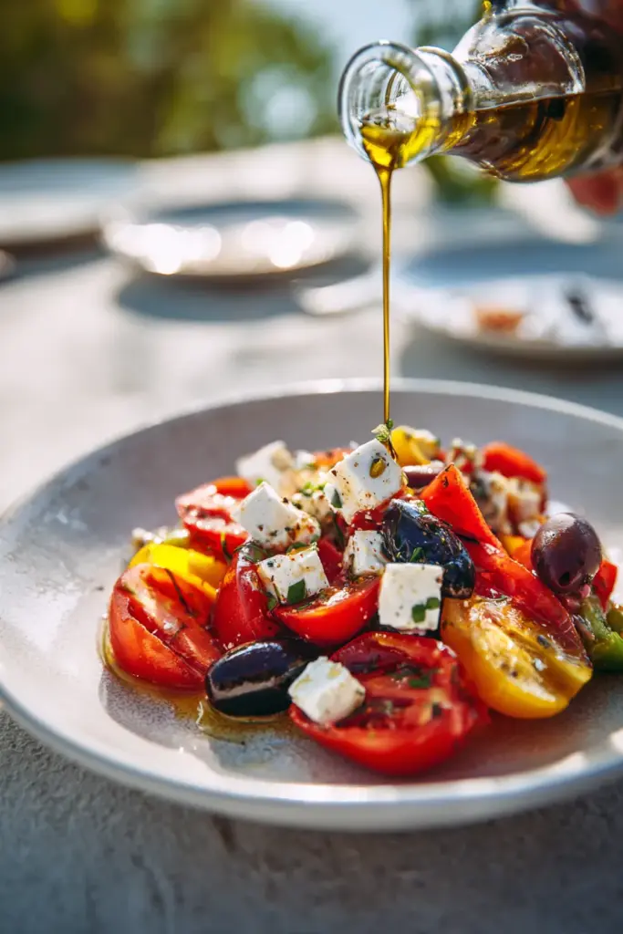 Salades & Bowls : L'Art des Repas Frais et Équilibrés 19 Salade méditerranéenne ensoleillée