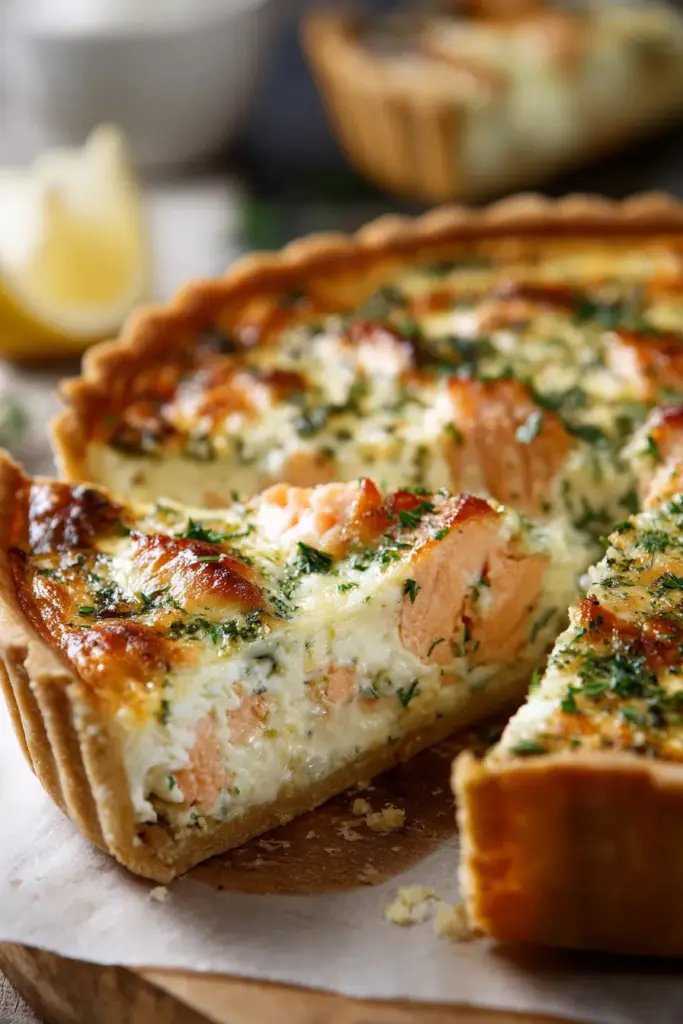 Quiches et Tartes Salées : L'Élégance Rustique de la Cuisine Française 23 Saumon & boursin