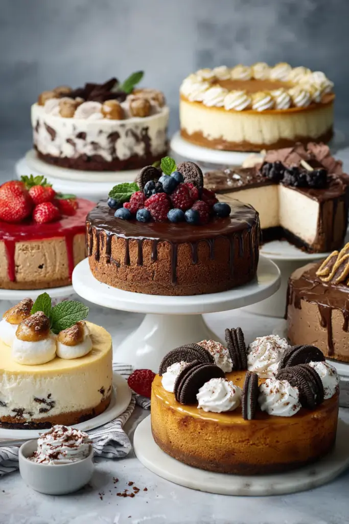 L'Art du Cheesecake Maison : Découvrez Tous les Secrets 4 Table de variété de cheesecakes