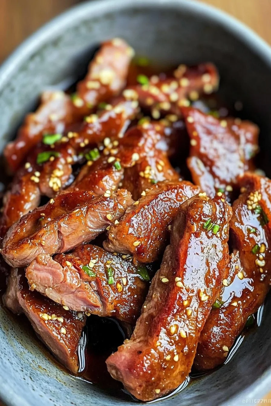 Aiguillettes de canard marinées