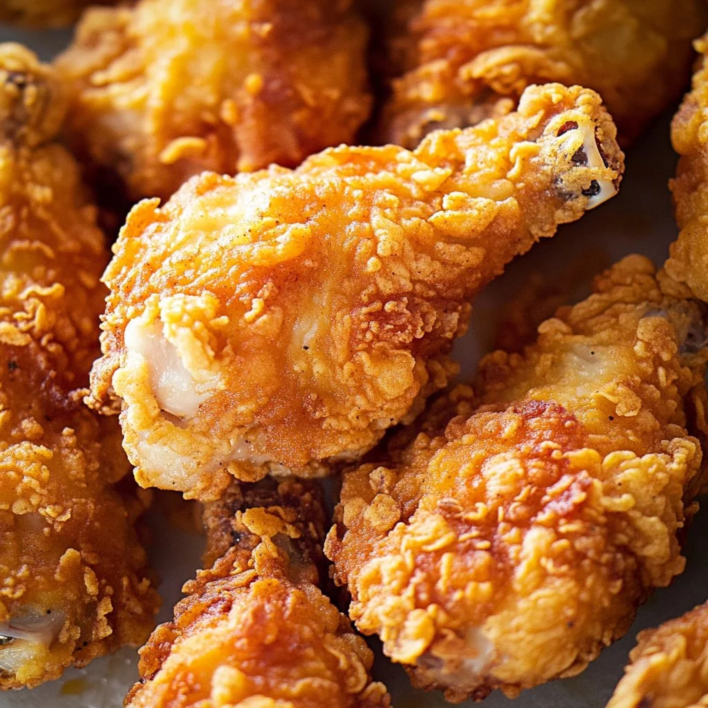 Poulet frit croustillant préparé dans une friteuse à air