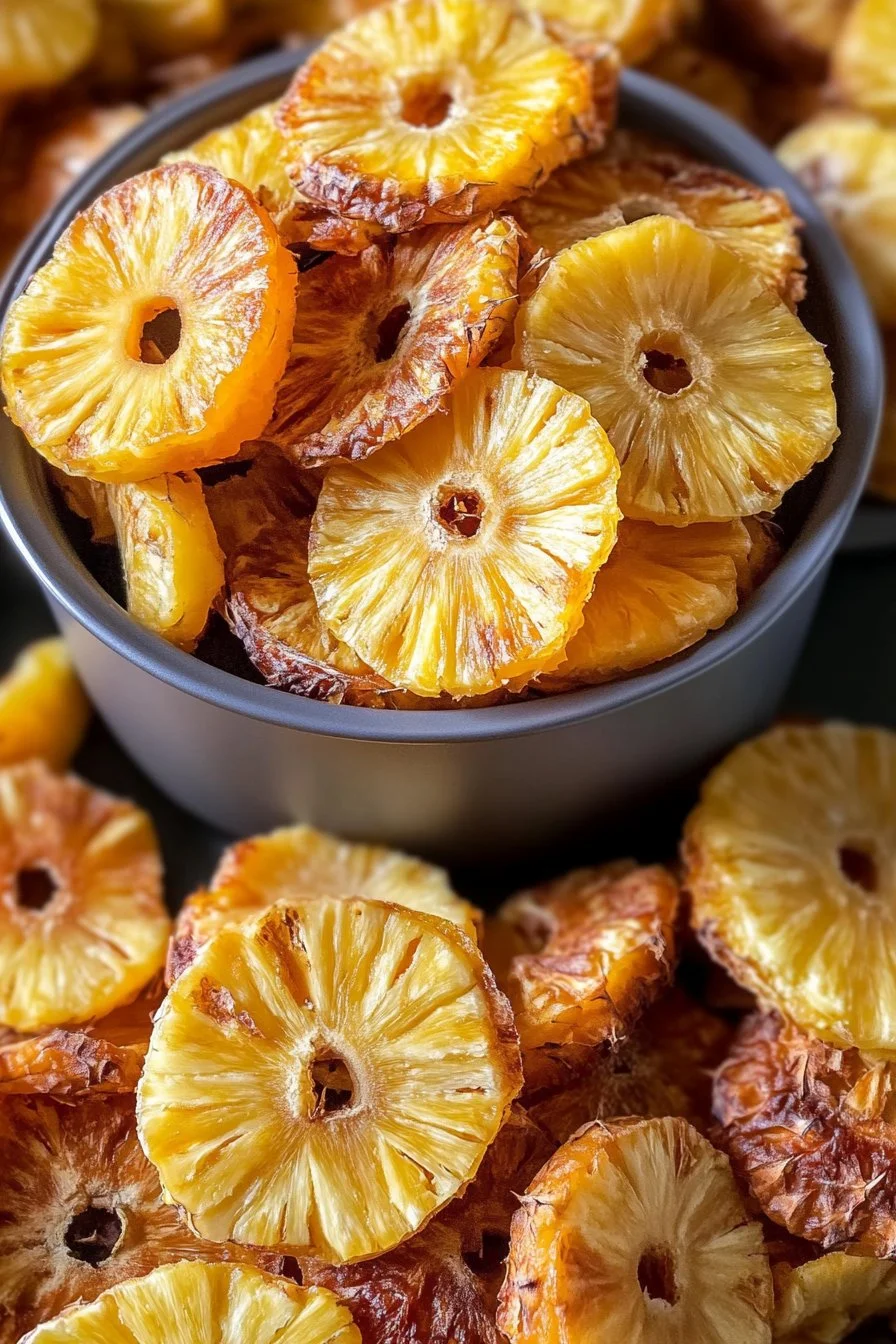 Ananas déshydraté à l'air fryer