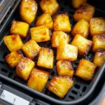 Bouchées d'ananas à la friteuse à air