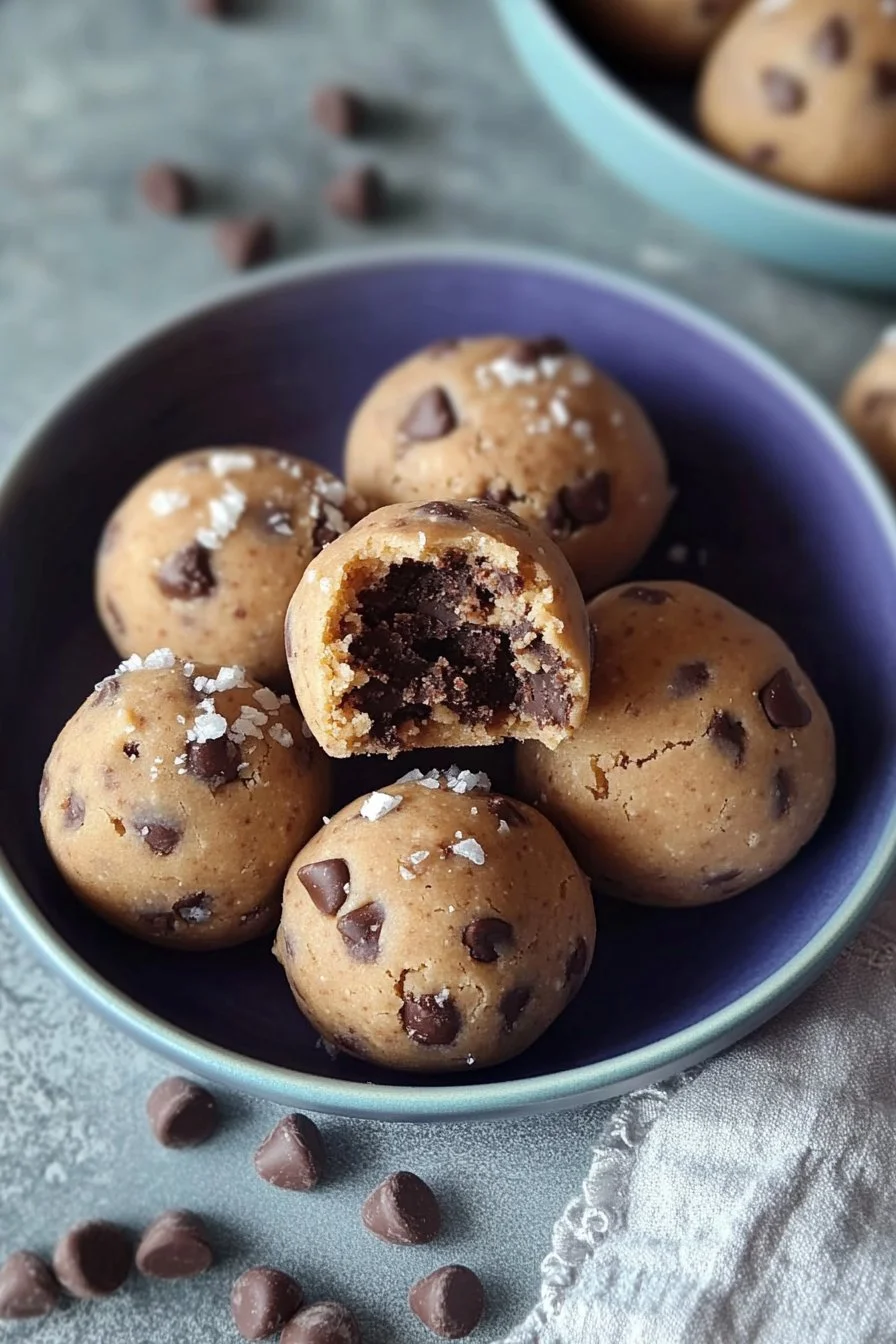 Boules de pâte à cookie saines