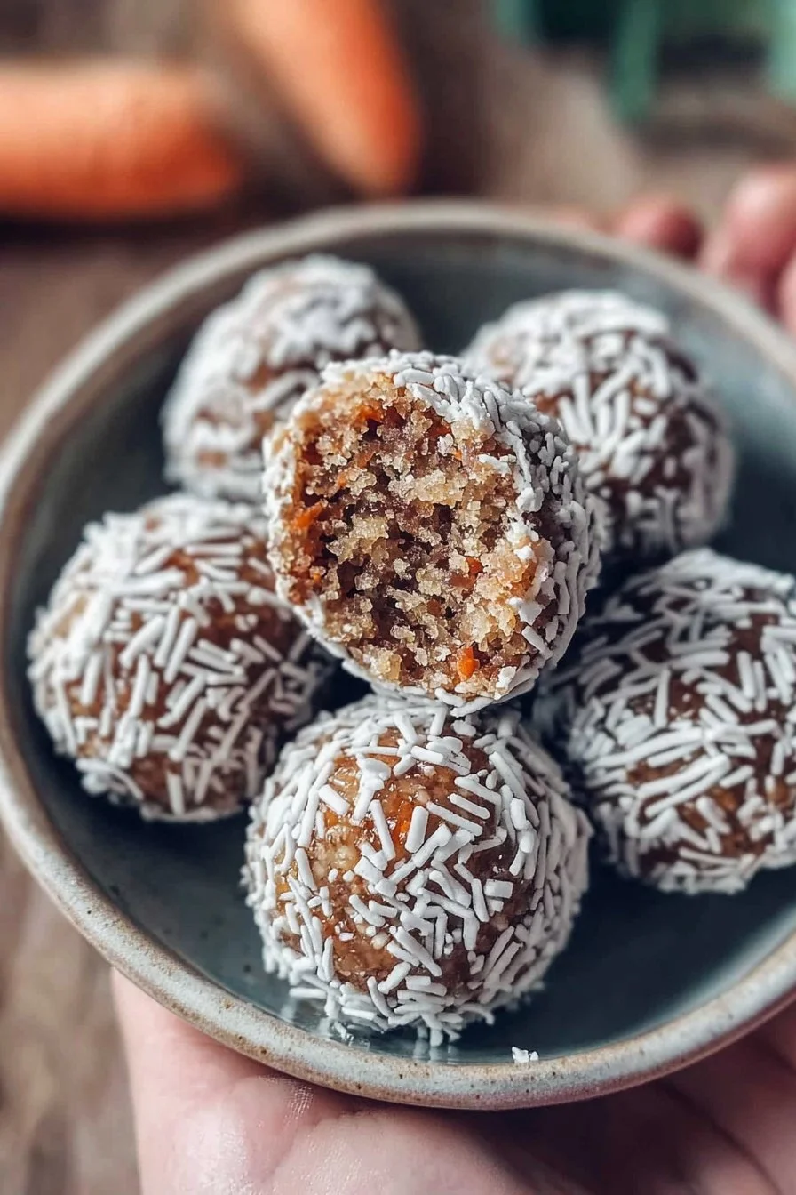 Boules d'énergie au gâteau aux carottes