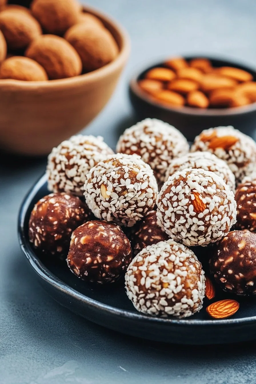 Boules énergétiques aux dattes et aux amandes