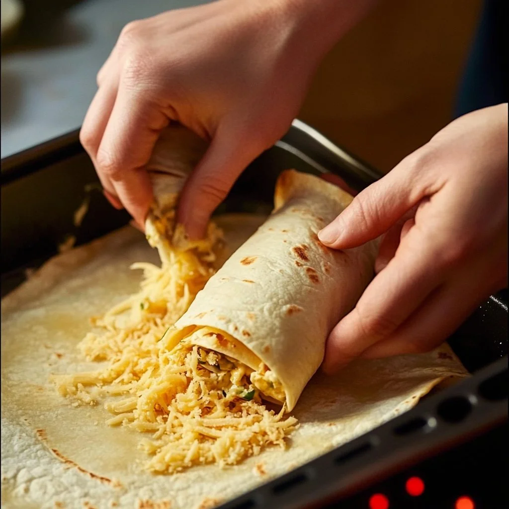 Chimichangas croustillantes préparées à la friteuse à air