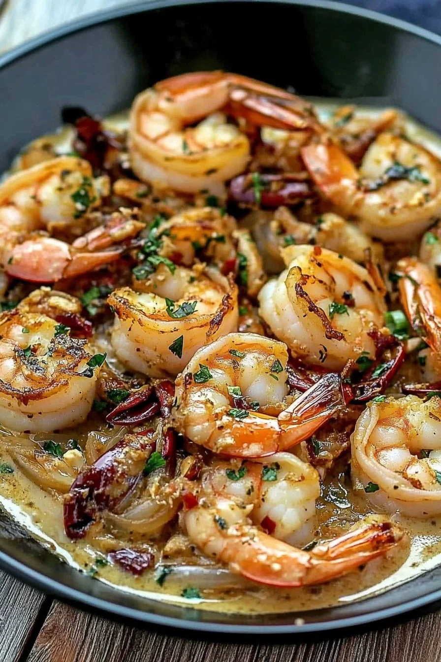 Crevettes à l’ail et lait de coco style Thaï