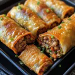 Crispy spring rolls in the air fryer