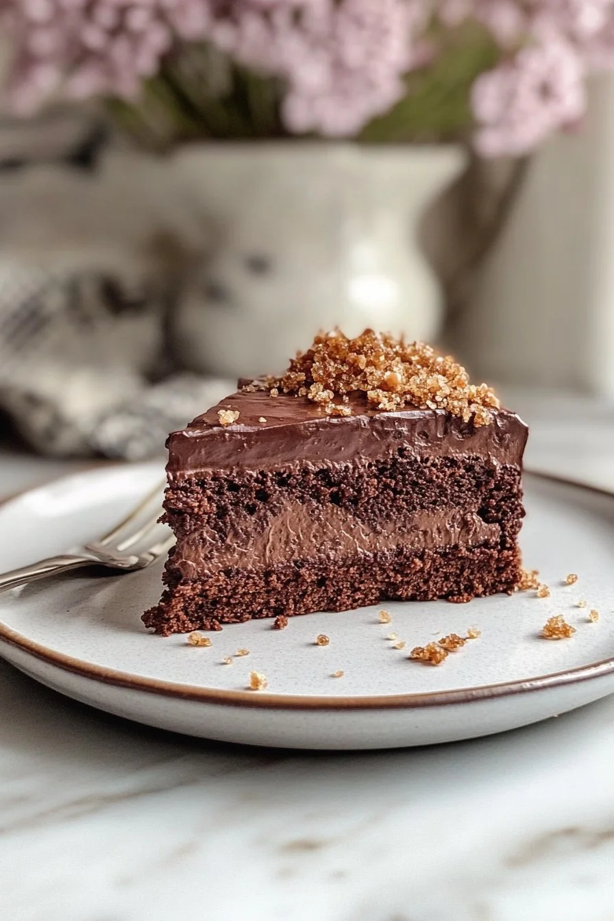 Crousti-fondant chocolate-pear cake