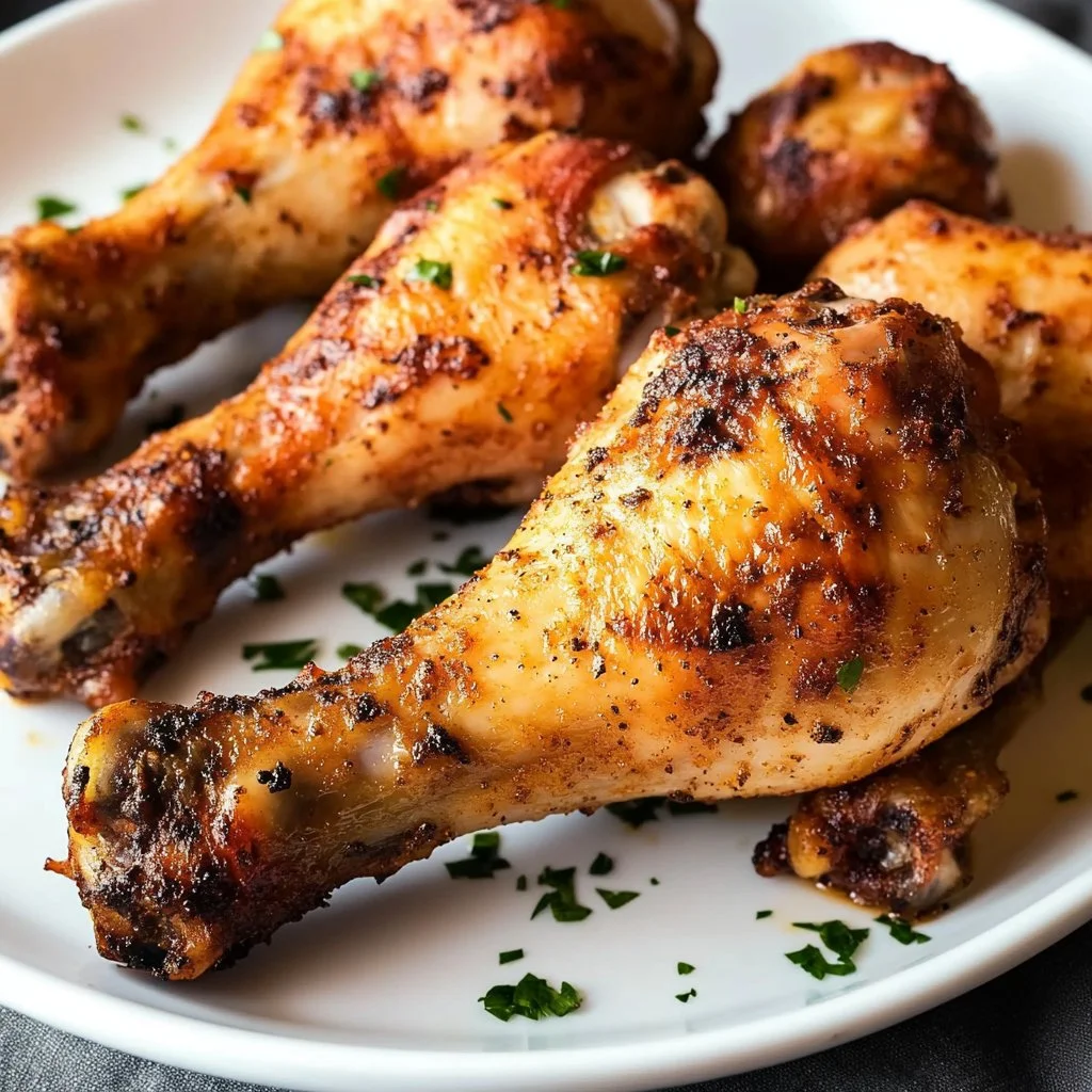 Cuisses de poulet croustillantes préparées à la friteuse à air