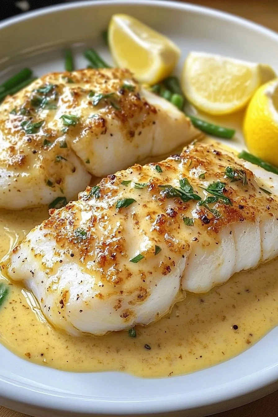Filets de Cabillaud à la Crème et Moutarde