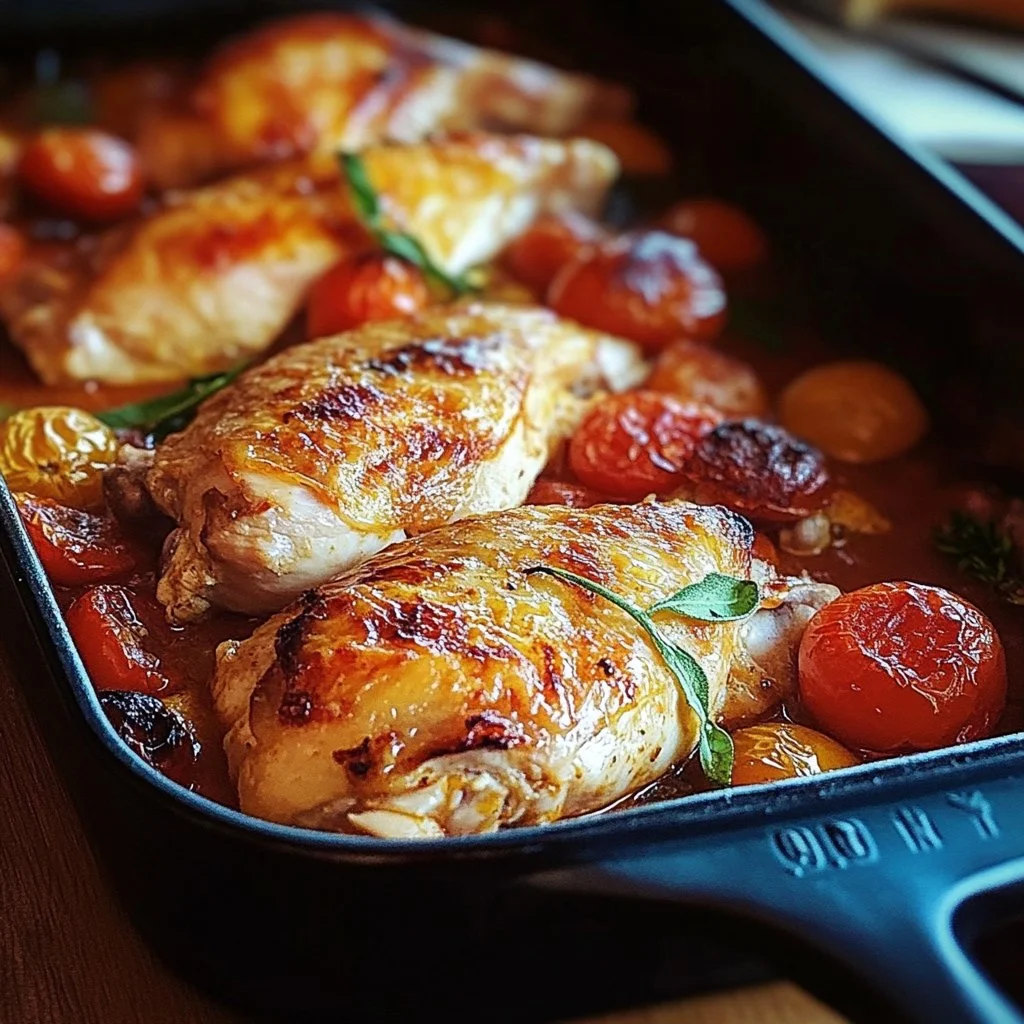 Filets de poulet à l'italienne cuits au four, plat savoureux