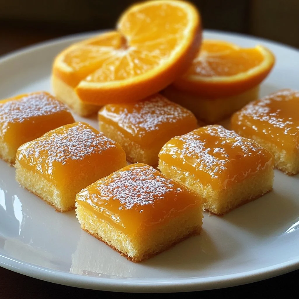 Financiers à l'Orange, pâtisserie française moelleuse et sucrée, garnie d'orange.