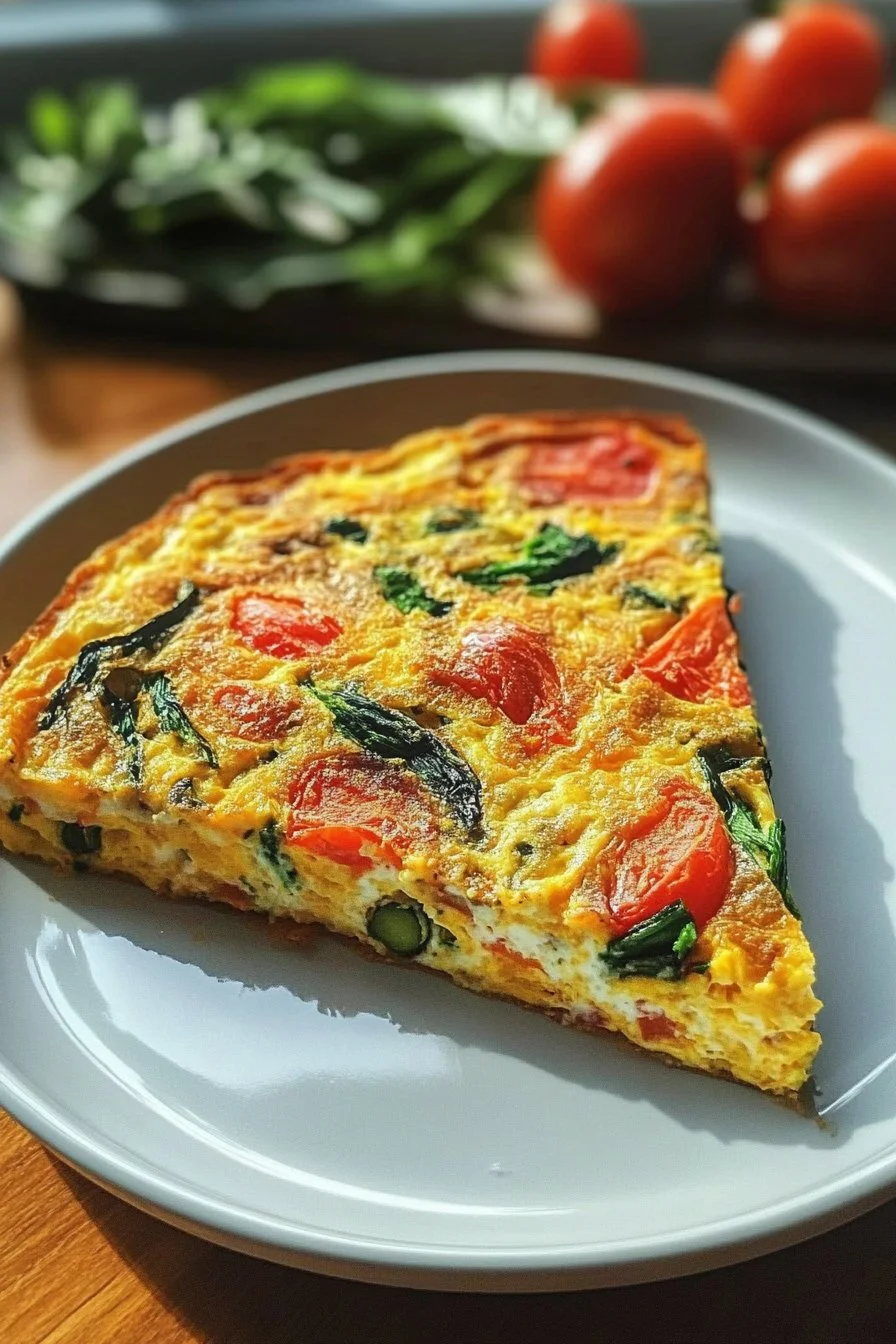 Frittata with vegetables in the air fryer in 15 minutes