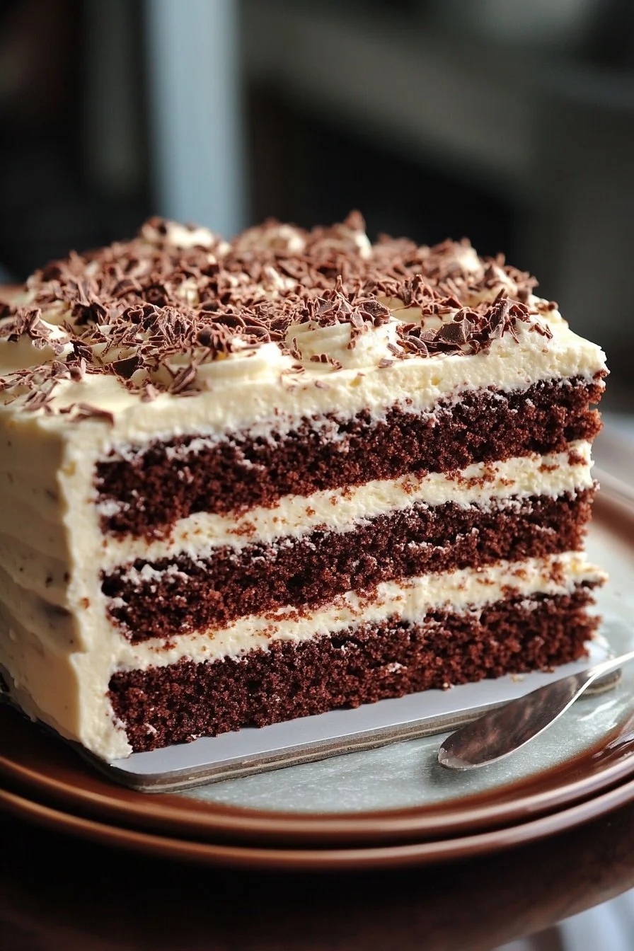 Gâteau à 4 couches chocolat et vanille